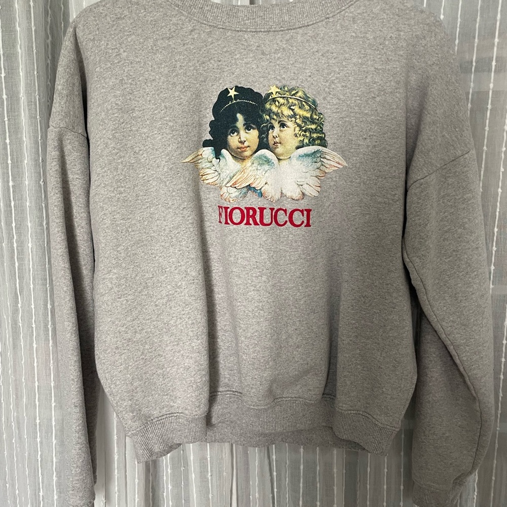 Fiorucci Heather Gray Angel Graphic Sweatshirt